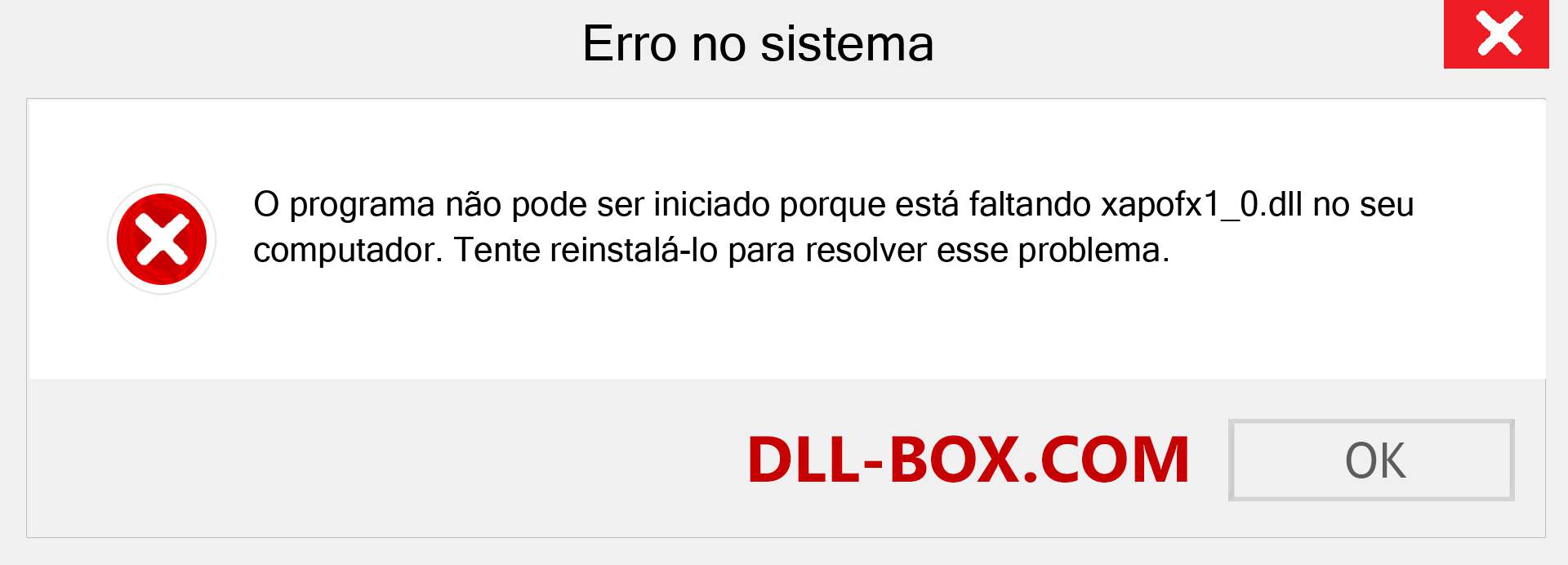 Arquivo xapofx1_0.dll ausente ?. Download para Windows 7, 8, 10 - Correção de erro ausente xapofx1_0 dll no Windows, fotos, imagens